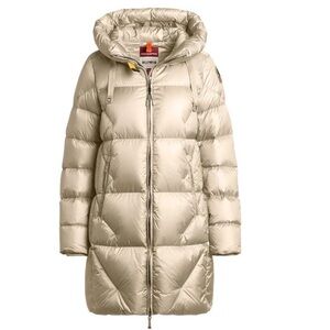Parajumpers Janet hooded down puffer jacket in Tapioca